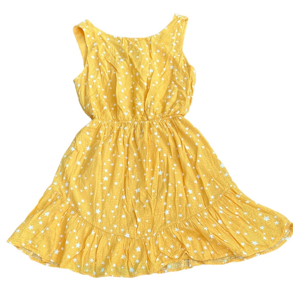 Everly yellow and white star pattern mini dress size small